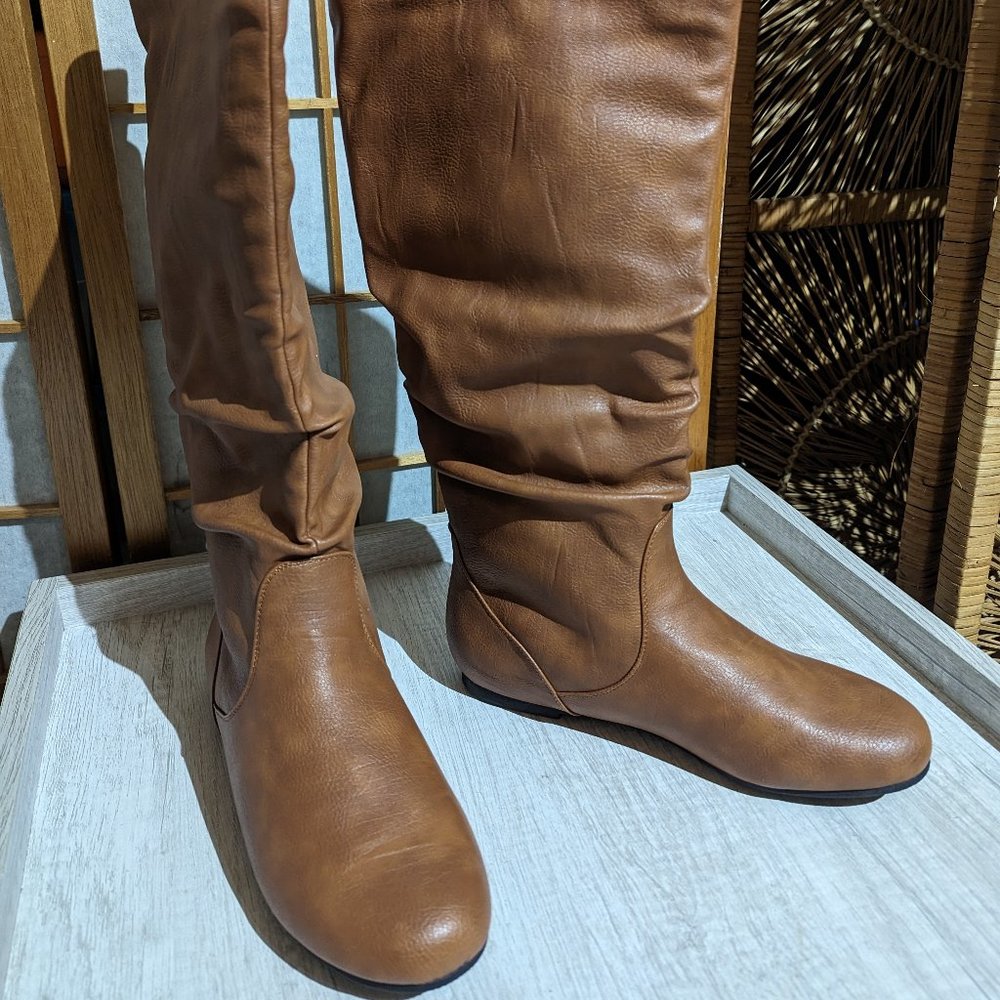 Tan Slouchy Boots